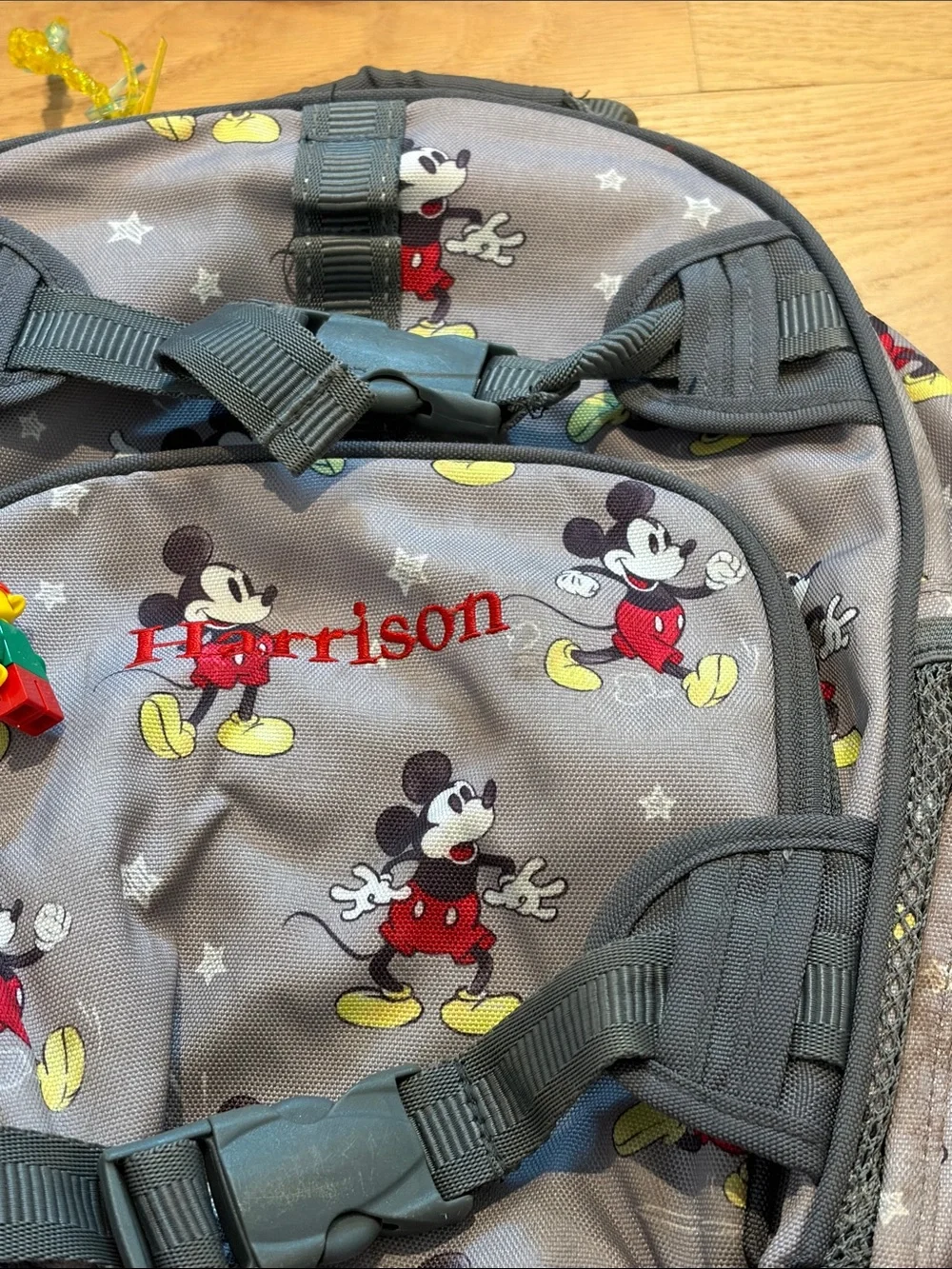 Pottery Barn Kids Gray Mickey Mouse Backpack, Small